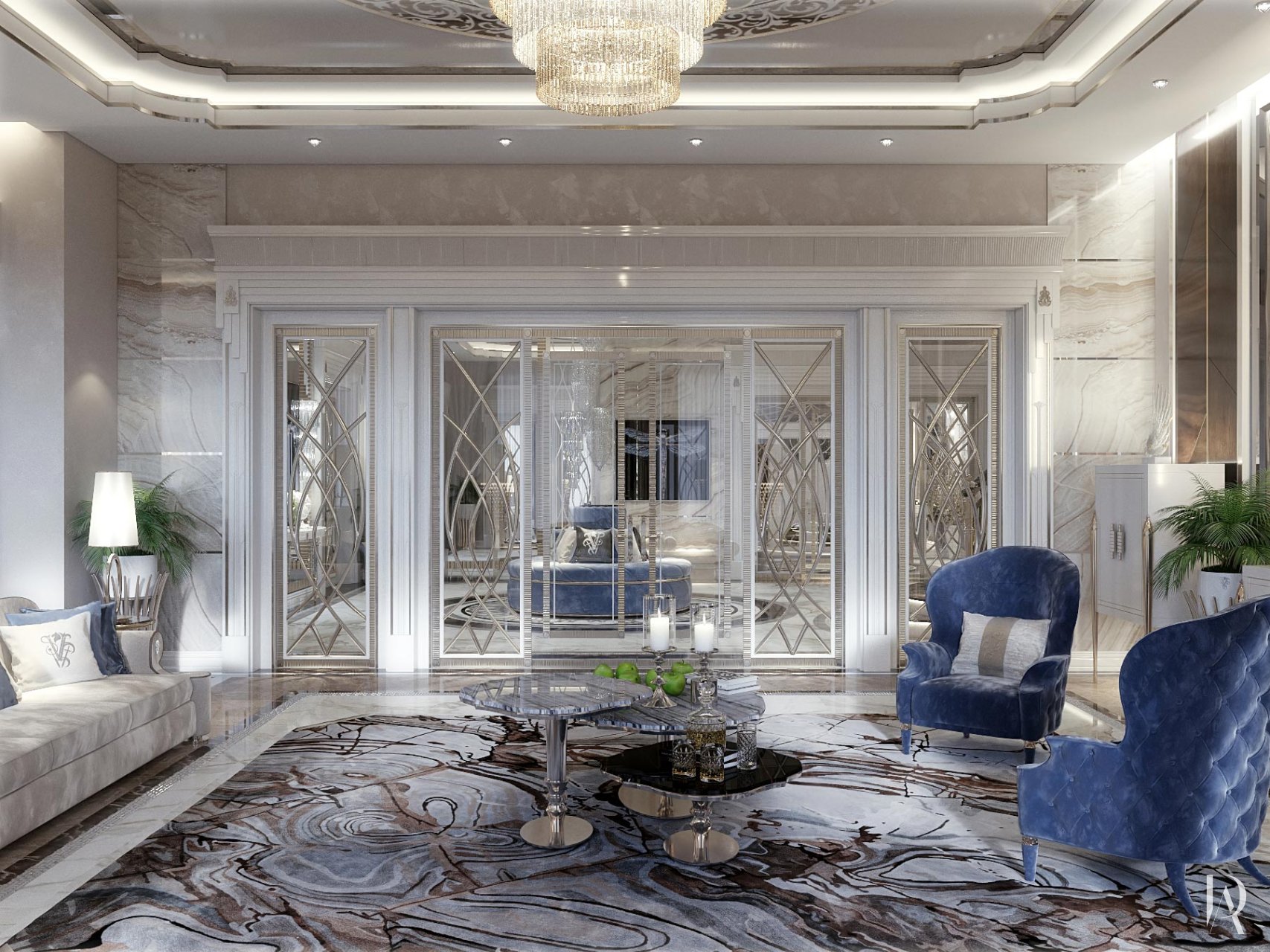 Дизайн загородного дома 1600 м²: Арт-деко интерьер. Фото 7
