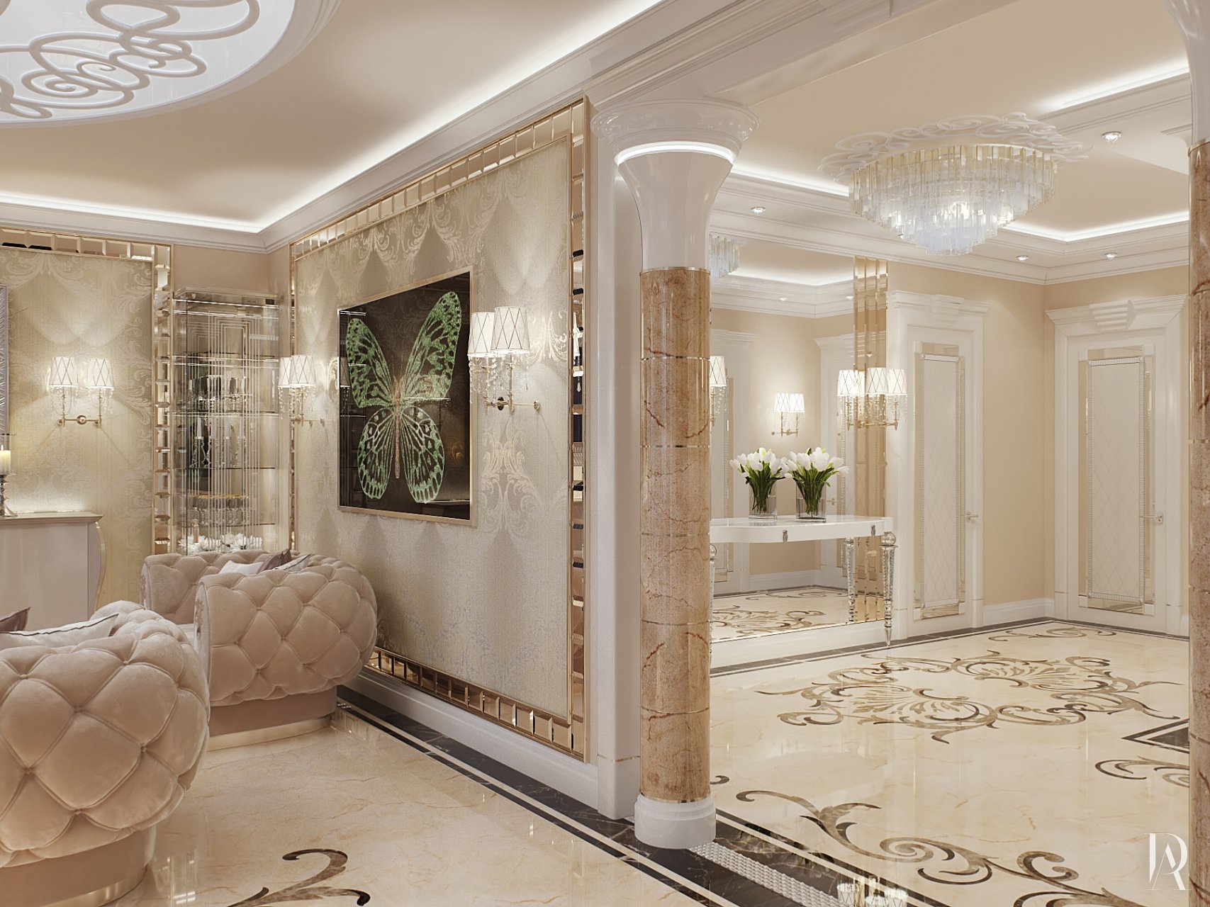 Дизайн квартиры 150 м² в Санкт-Петербурге: интерьер в стиле Арт-деко. Фото 24