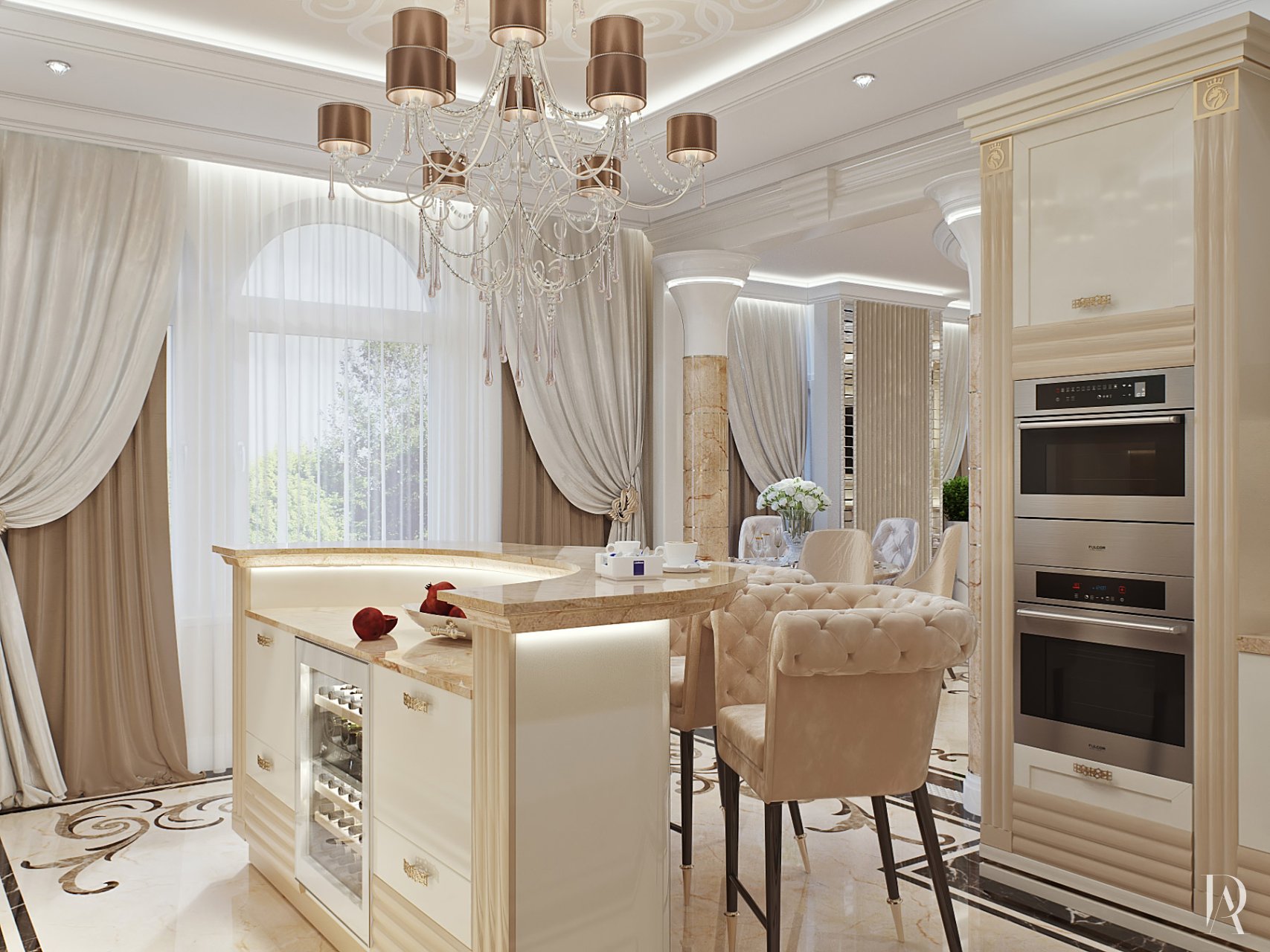 Дизайн квартиры 150 м² в Санкт-Петербурге: интерьер в стиле Арт-деко. Фото 14