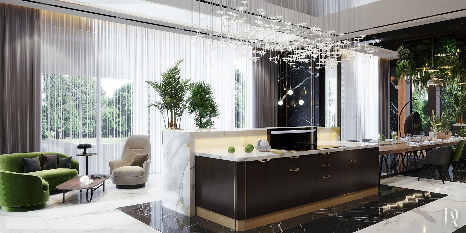 Дизайн-проект Загородного Дома 420 м² в Современном Стиле. Фото 11