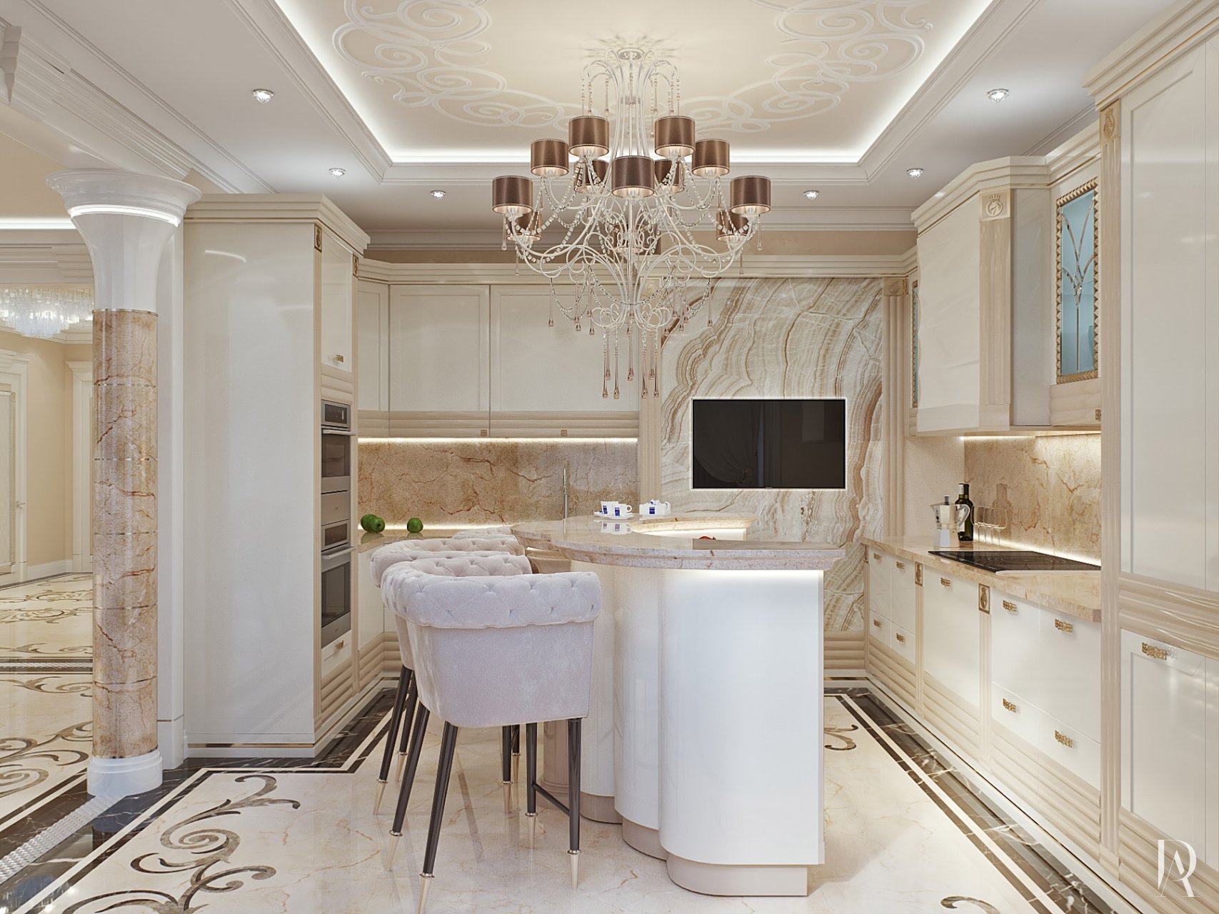 Дизайн квартиры 150 м² в Санкт-Петербурге: интерьер в стиле Арт-деко. Фото 9