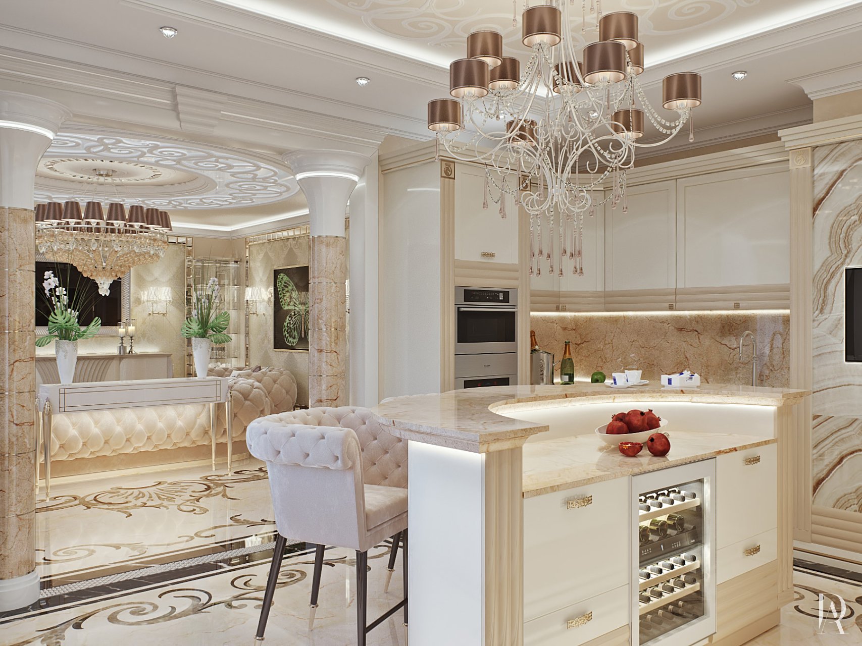 Дизайн квартиры 150 м² в Санкт-Петербурге: интерьер в стиле Арт-деко. Фото 12