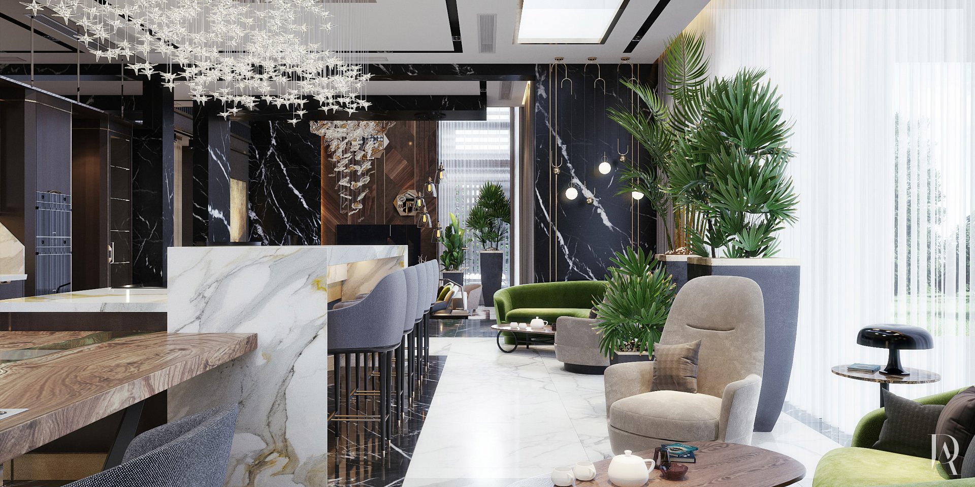 Дизайн-проект Загородного Дома 420 м² в Современном Стиле. Фото 9