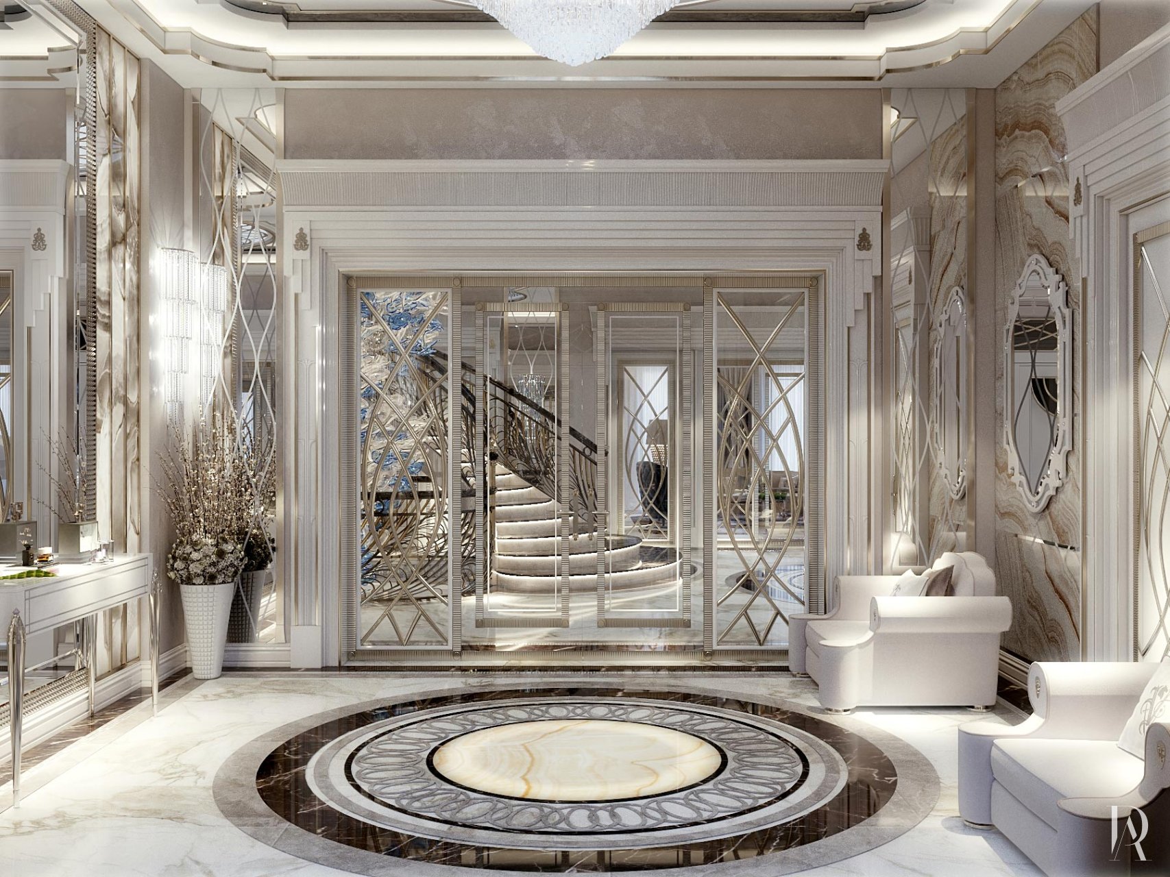 Дизайн загородного дома 1600 м²: Арт-деко интерьер. Фото 2