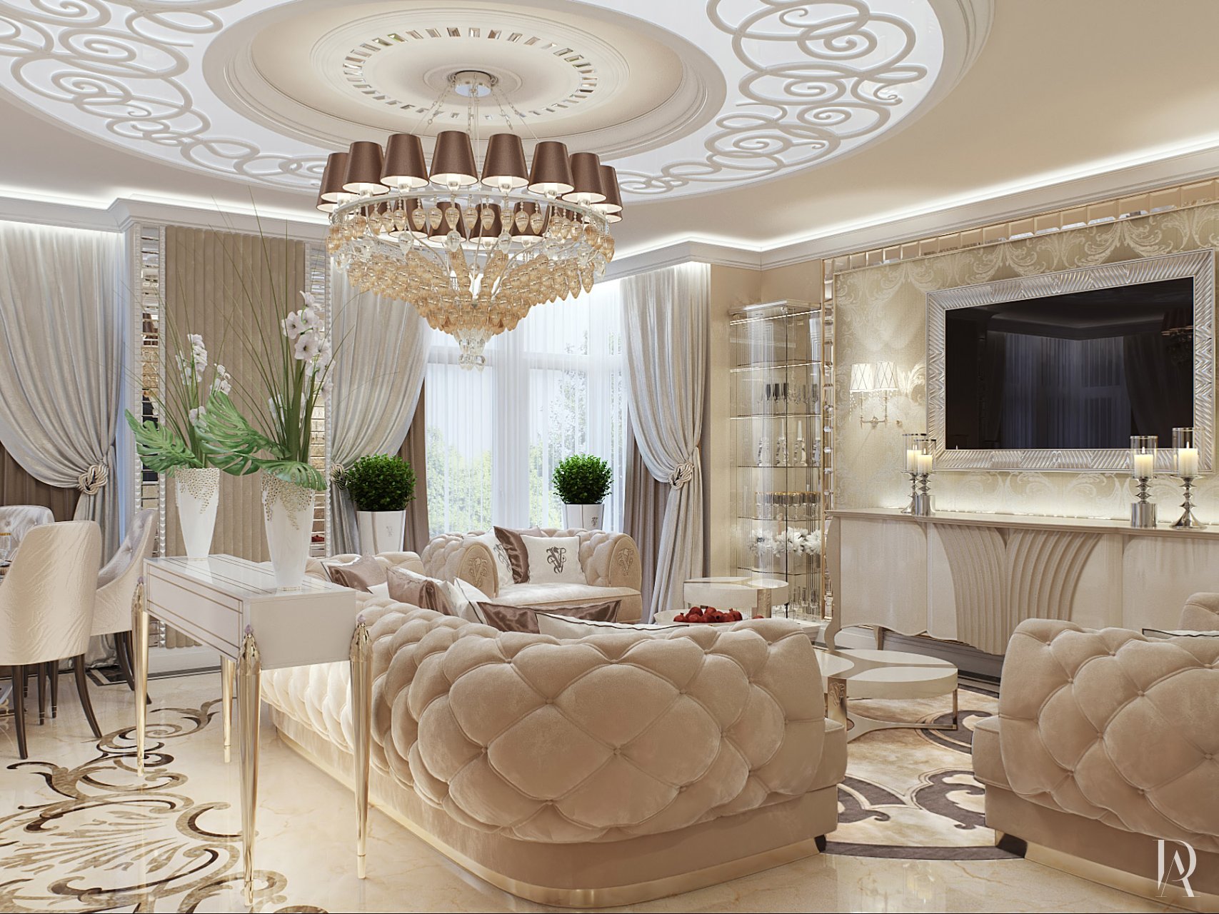Дизайн квартиры 150 м² в Санкт-Петербурге: интерьер в стиле Арт-деко. Фото 7