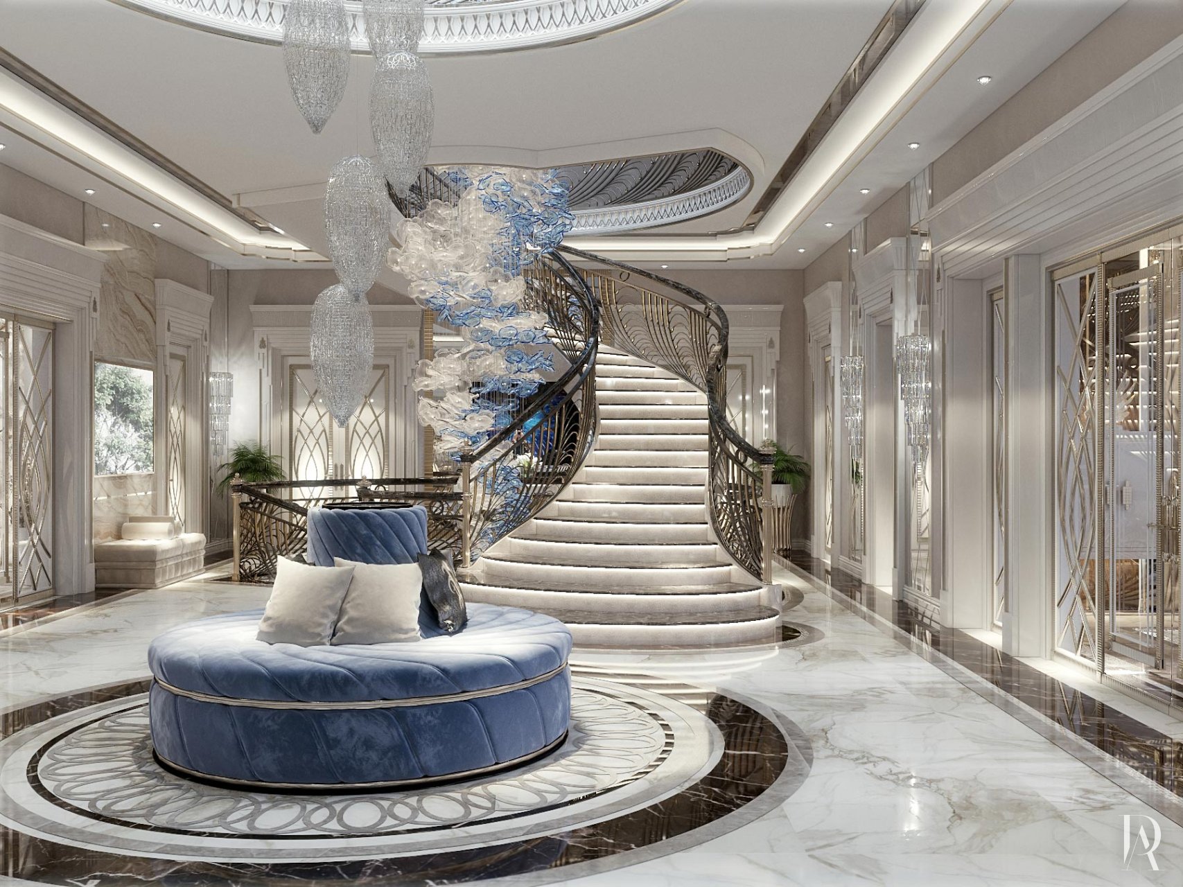 Дизайн загородного дома 1600 м²: Арт-деко интерьер. Фото 17